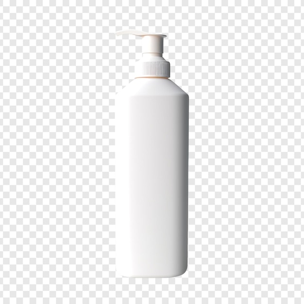 Garrafa de shampoo isolada sobre um fundo transparente