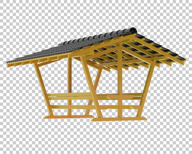 Gartentisch auf transparentem Hintergrund 3D-Darstellung