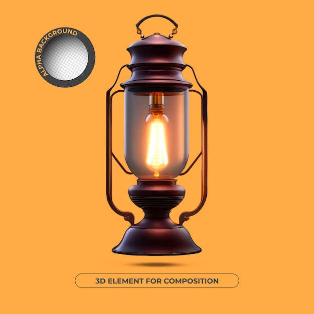 GASLAMPE 3D-ELEMENT FÜR DIE KOMPOSITION