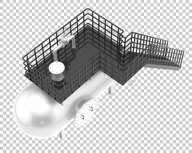 Gastank isoliert auf transparentem Hintergrund 3D-Darstellung