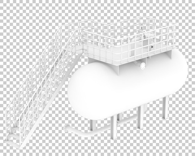 Gastank isoliert auf transparentem Hintergrund 3D-Darstellung