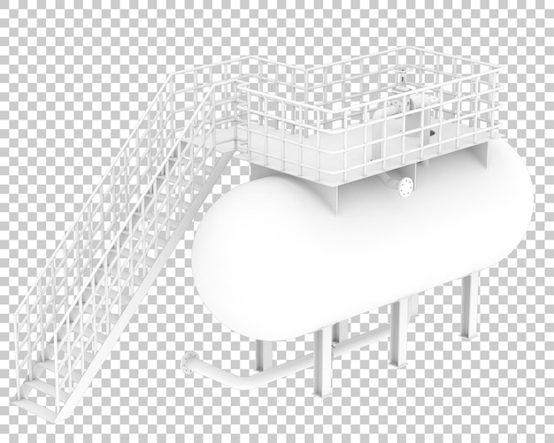 Gastank isoliert auf transparentem hintergrund 3d-darstellung