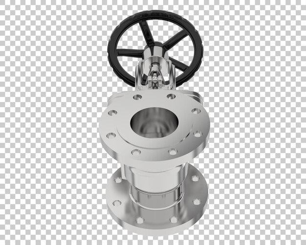 Gate valve isolated on transparent background 3d rendering illustration