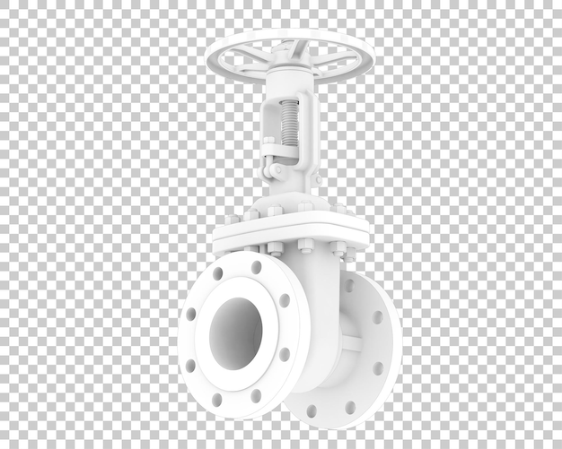Gate valve isolated on transparent background 3d rendering illustration