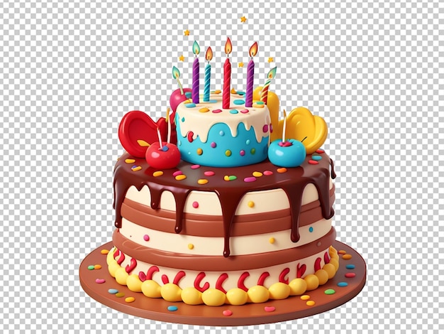 PSD gâteau d'anniversaire 3d