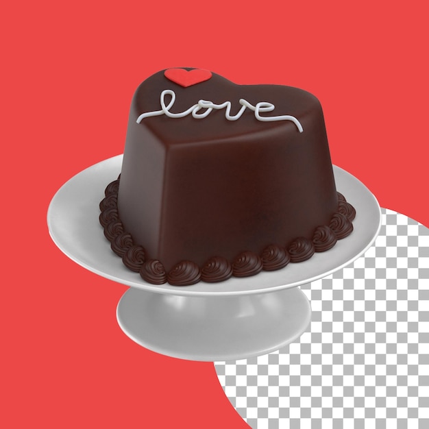 PSD un gâteau d'anniversaire au chocolat décoré pour le design de votre élément