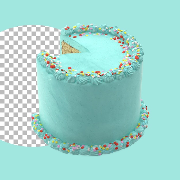 Le gâteau d'anniversaire décoré de couleur pour votre design d'élément