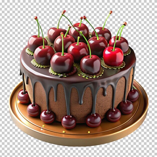 PSD gâteau aux cerises au chocolat