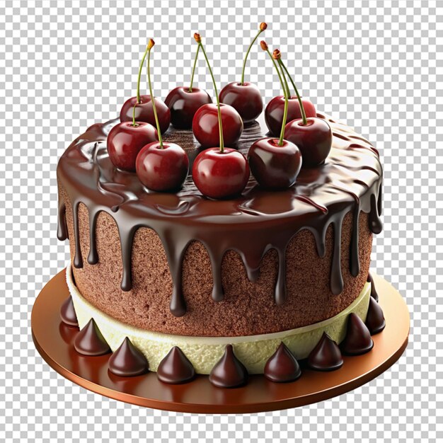 PSD gâteau aux cerises au chocolat