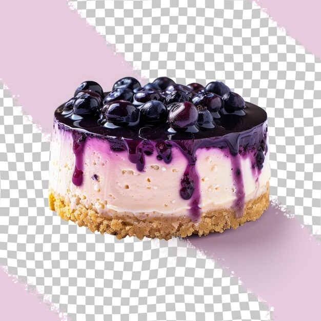 PSD un gâteau avec des bleuets et un fond blanc avec une image d'un bleuet