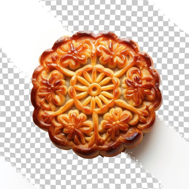 PSD un gâteau avec un dessin de fleur sur lui qui dit des galettes