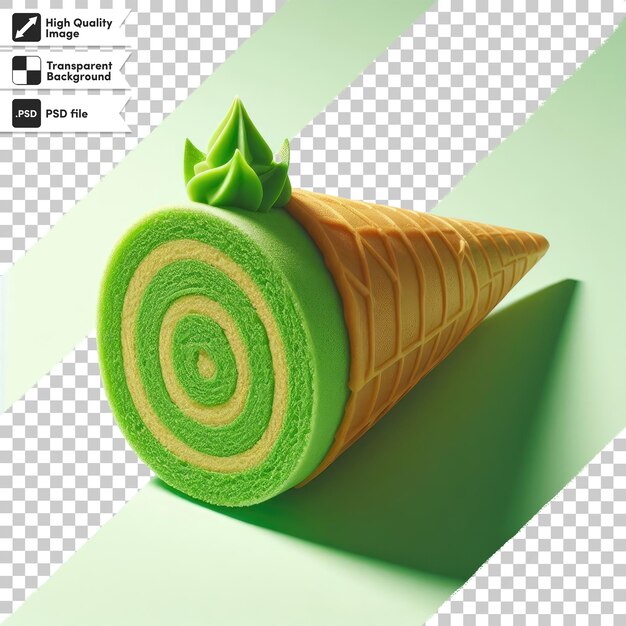 Gâteau De Gelée Vert Psd Sur Fond Transparent