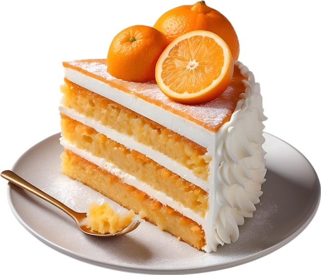 PSD un gâteau d'orange en gros plan