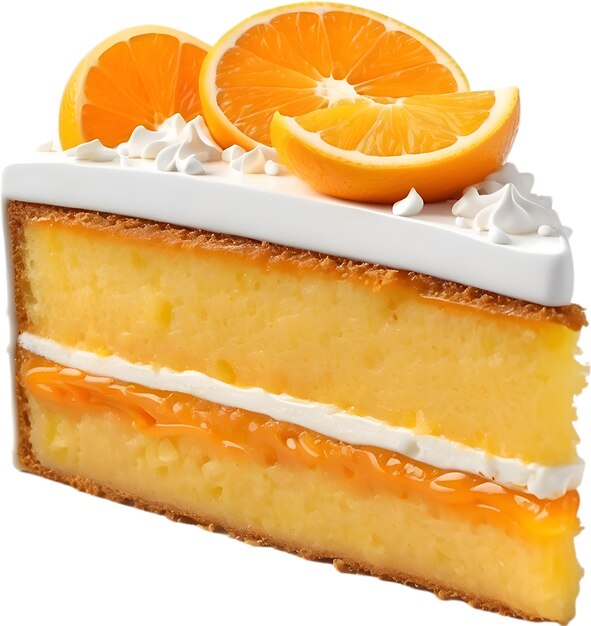 PSD un gâteau d'orange en gros plan