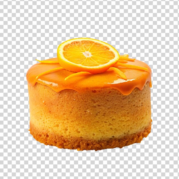 PSD un gâteau orange isolé sur un fond transparent