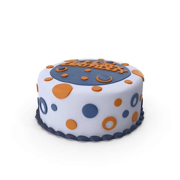 un gâteau avec des points orange est fabriqué par une entreprise
