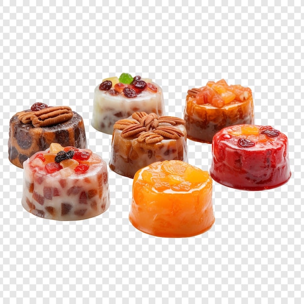 PSD gâteaux aux fruits isolés sur fond transparent