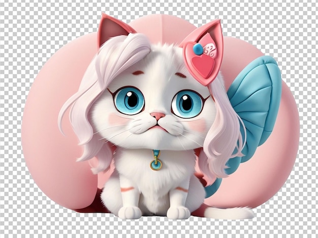 PSD gatinho bonito em 3d