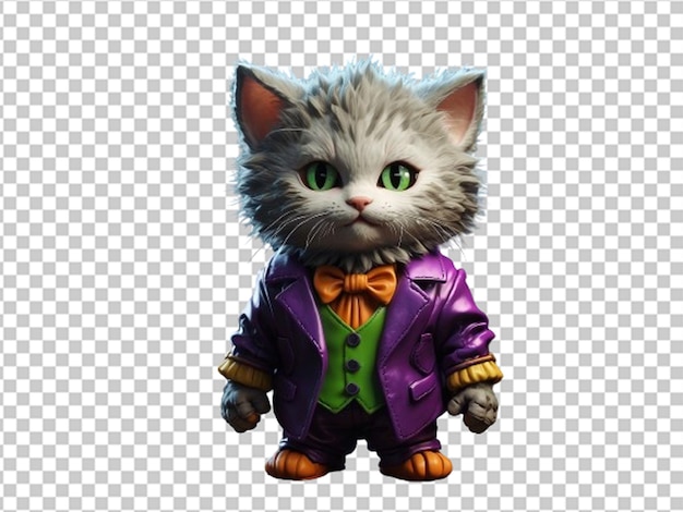 PSD gatinho de gato pequeno vestido em 3d