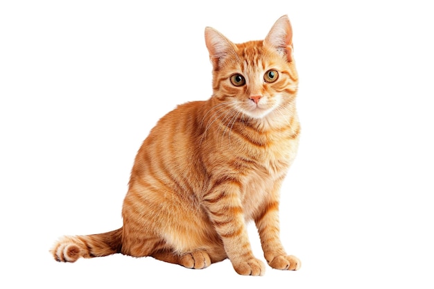 Gatinho fofinho e bonito isolado em fundo branco Fotografia de animais de estimação de estúdio AIG57