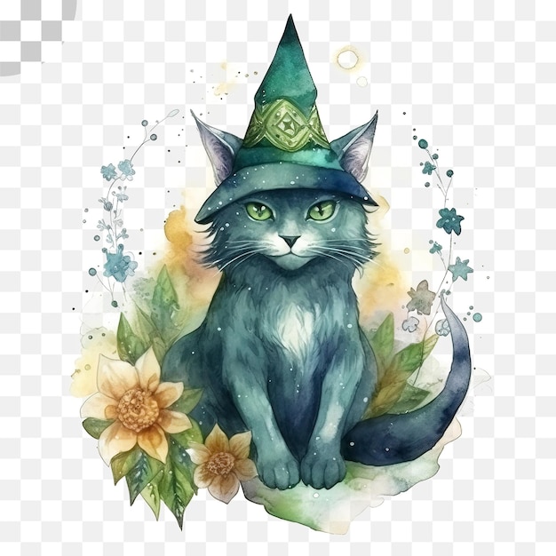 PSD gato aquarelado