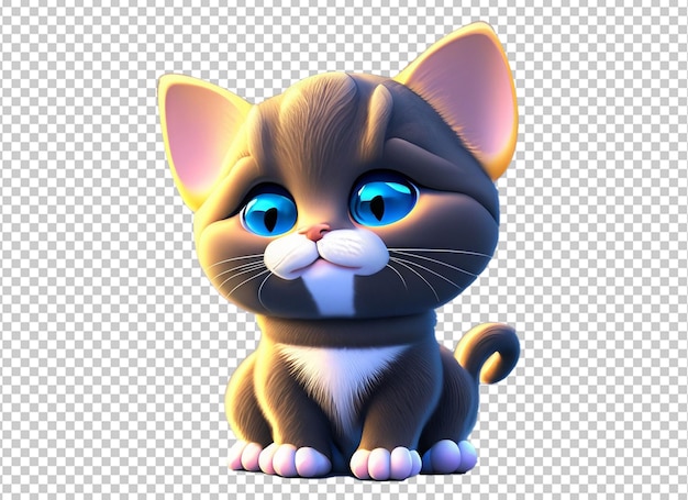 PSD gato bebé 3d