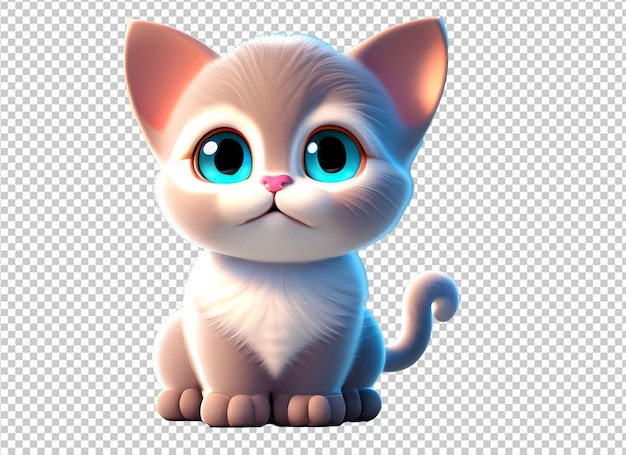 PSD gato bonito 3d