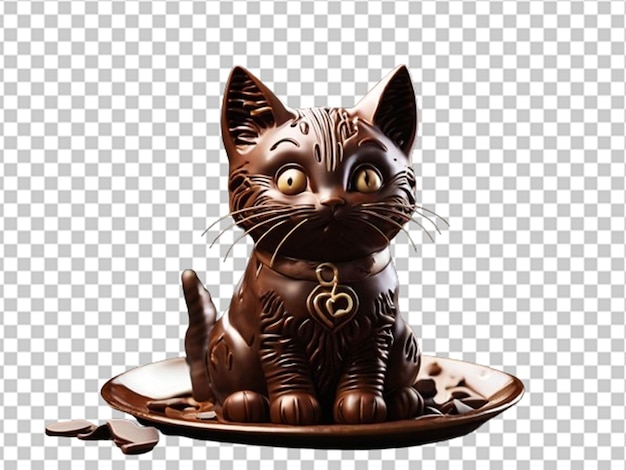 PSD el gato de chocolate en 3d