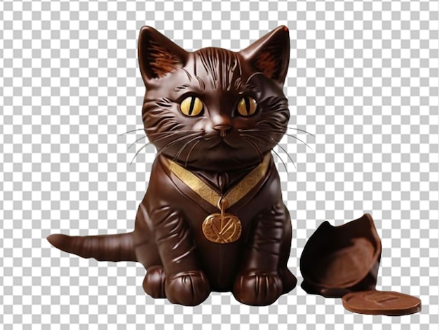 PSD el gato de chocolate en 3d