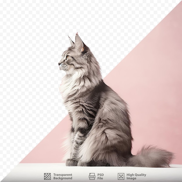 PSD un gato con un fondo rosa que dice 