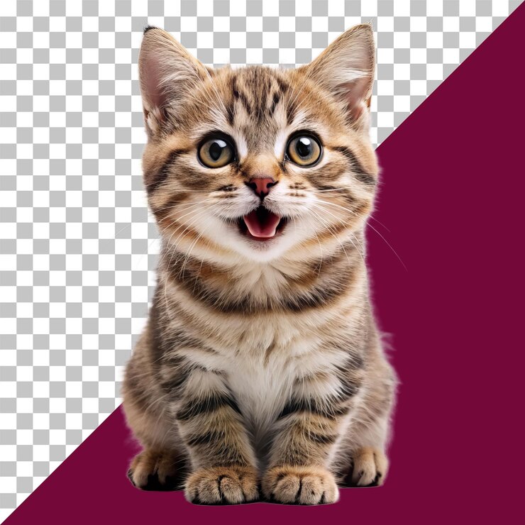 un gato con una gran sonrisa en su cara