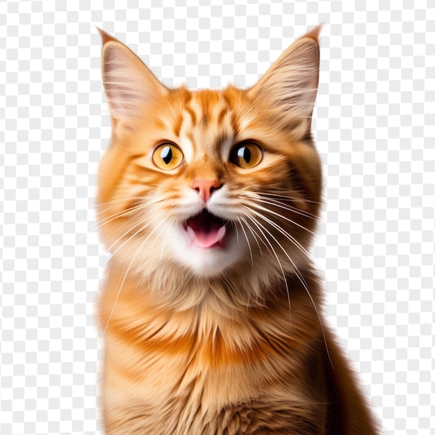 Gato naranja aislado de psd