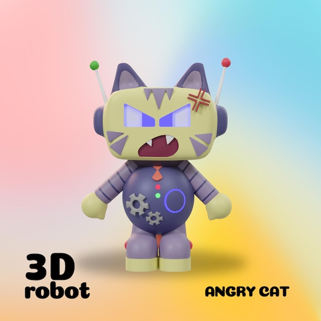 Gato robótico modelo 3d