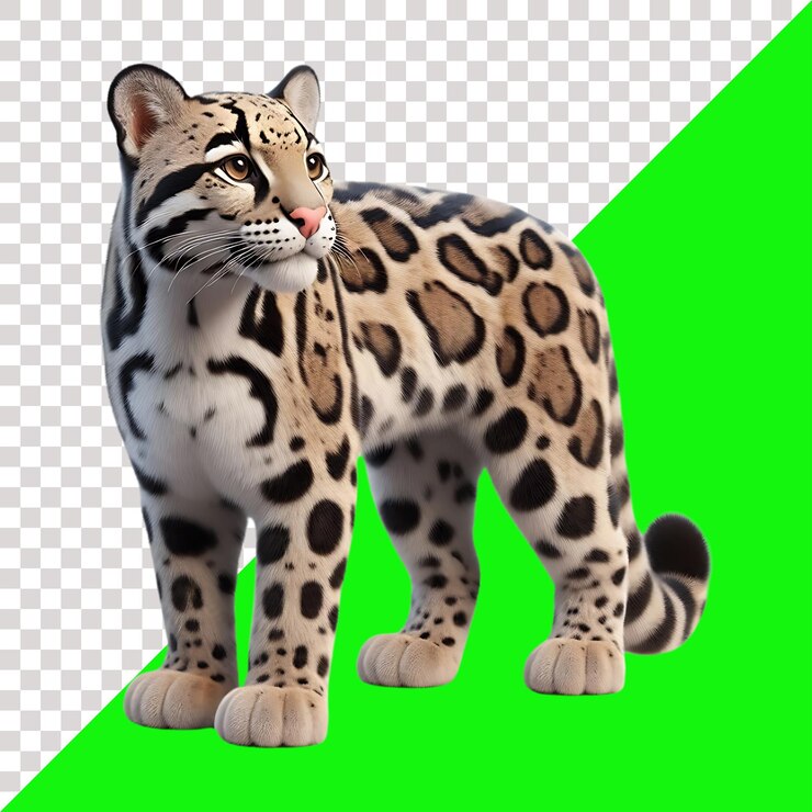 PSD gato salvaje jaguarundi con fondo transparente