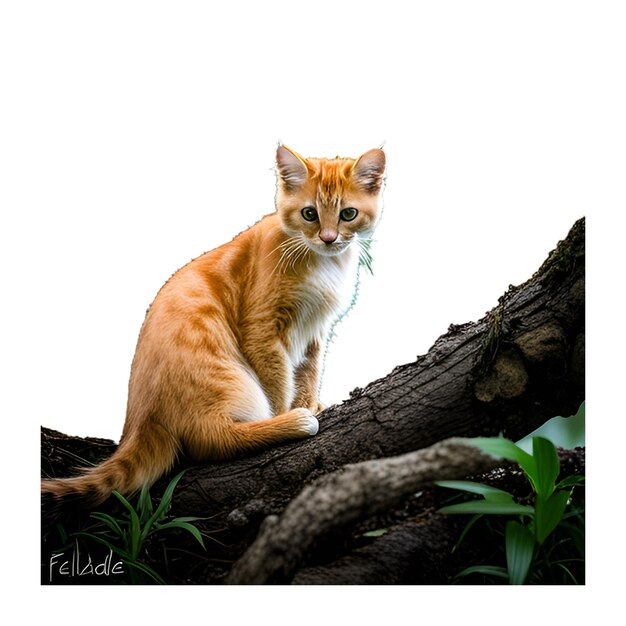 Gato en vector icono de árbol