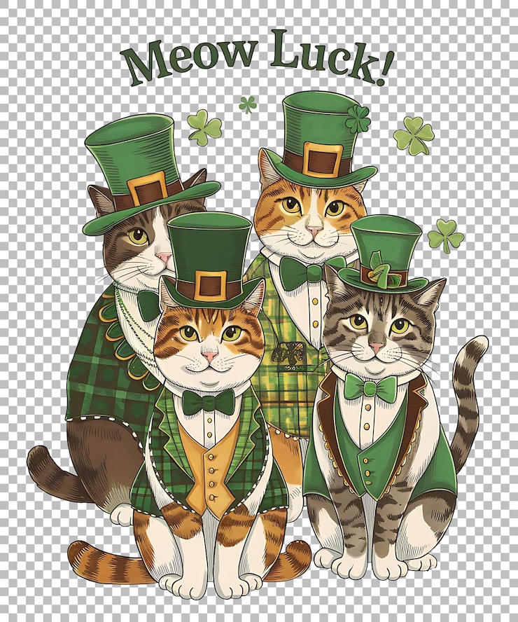 PSD los gatos irlandeses de la suerte