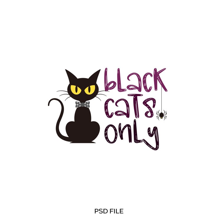 PSD los gatos negros sólo halloween p.s.d. archivo