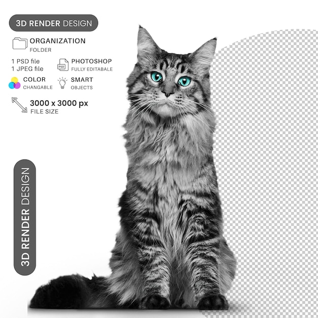 Gatto con collare PSD