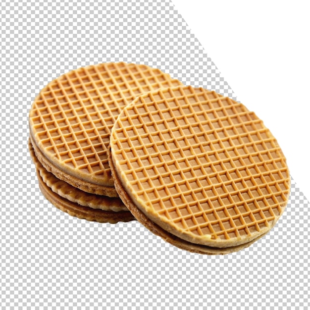 une gaufre avec des gaufres sur une grille