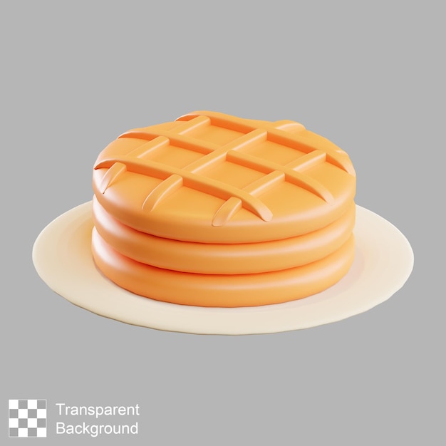 Gaufre Illustration 3d