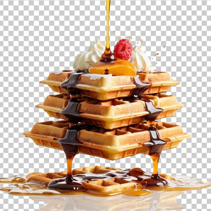 Des gaufres avec des fraises