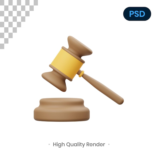 Gavel Illustration De Rendu 3d Premium Psd