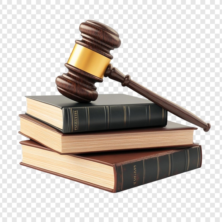 PSD gavel sui libri di legge giustizia sistema giuridico