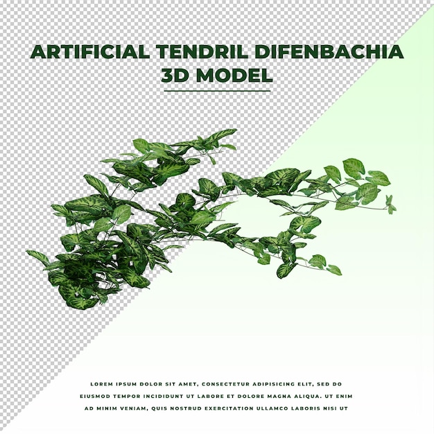 Gavinha artificial difenbachia