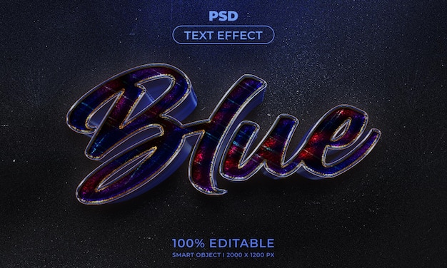 Gaya efek teks 3D yang bisa diedit dengan latar belakang