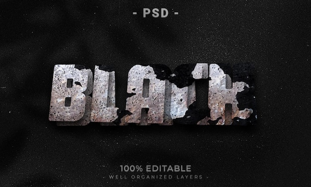 Gaya efek teks 3D yang bisa diedit dengan latar belakang