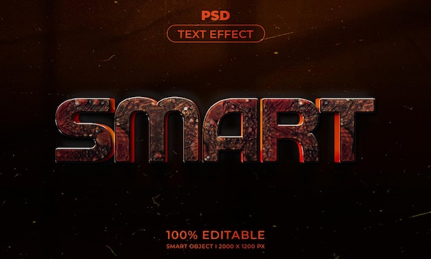 Gaya efek teks 3D yang bisa diedit dengan latar belakang