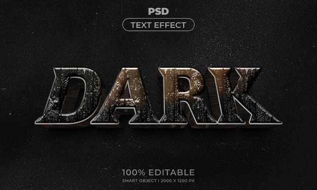 Gaya efek teks 3D yang bisa diedit dengan latar belakang