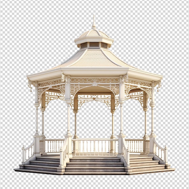 PSD un gazebo isolé sur un fond transparent png