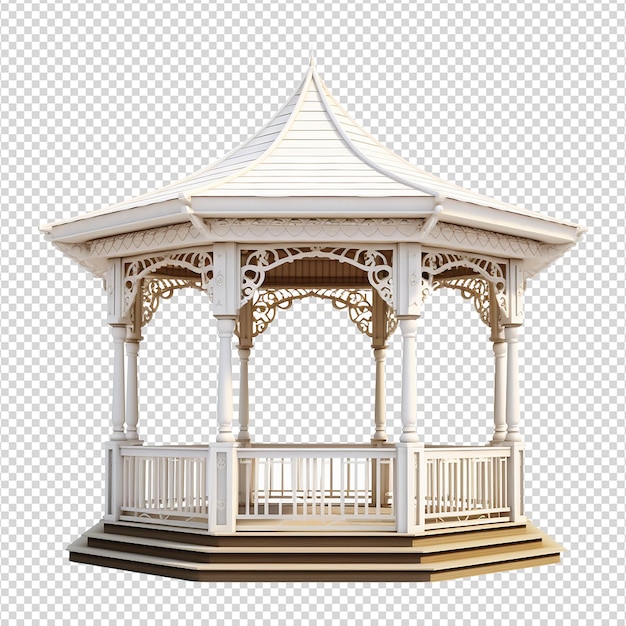 PSD un gazebo isolé sur un fond transparent png